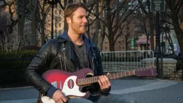 Black leather jacket worn by Brian Finch (Jake McDorman) as seen in Limitless TV series outfits S01E01