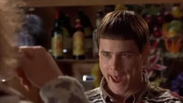 The bottle of whisky J&B in the background in the movie Dumb and Dumber