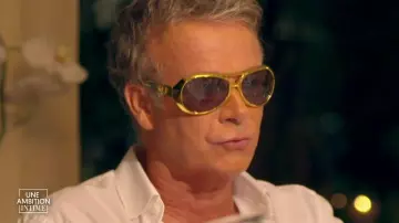 Les lunettes de soleil "Elvis" dorées de Franck Dubosc dans Une ambition intime du 6.02.18