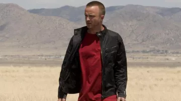 Leather Jacket worn by Jesse Pinkman (Aaron Paul) as seen in Breaking Bad (Season 4 Episode 10) Outfits from the TV series