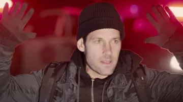 The black bonnet of Scott Lang / Ant-Man (Paul Rudd) in Ant-Man