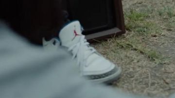 A pair of Nike Air Jordan III OG 'True Blue' in the film "KICKS"