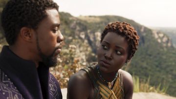 The collar Nakia (Lupita'nyong o) in a Black Panther
