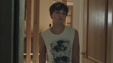 Muse "Washed Out Skull" white Tank worn by Danny McCauley (Dean-Charles Chapman) as seen in The Commuter