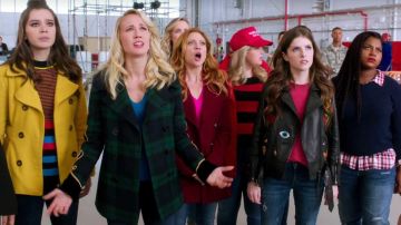 Leather jacket worn by Beca Mitchell (Anna Kendrick) as seen in Pitch Perfect 3