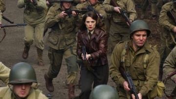 Brown Leather Jacket worn by Peggy Carter (Hayley Atwell) as seen in Captain America: The First Avenger