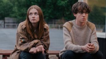 Brown sweater worn by James (Alex Lawther) as seen in The End of the Fucking World S01E02
