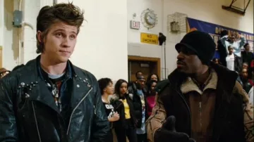 The leather jacket of Jack Mercer (Garrett Hedlund) in Four Brothers