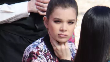 Floral Bomber Jacket worn by Emily (Hailee Steinfeld) as seen in Pitch Perfect 3