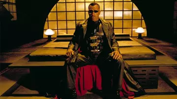 Black Leather Coat worn by Blade (Wesley Snipes) as seen in Blade II movie