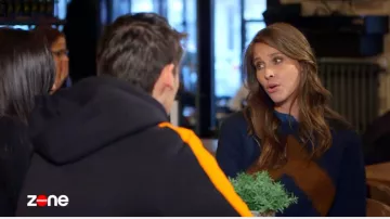 The blue sweater graphic Ophelia Miller in prohibited Area of the 18/02/2018