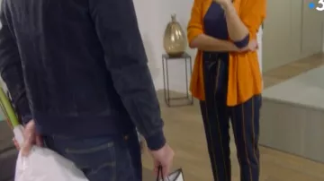 The pants striped Johanna Marci (Dounia Coesens) in a More beautiful life S14E3480