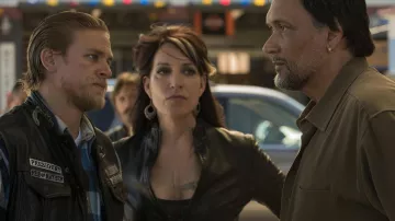 Leather Jacket worn by Gemma Teller Morrow (Katey Sagal) as seen in Sons of Anarchy S05E10
