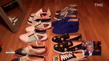 Sneakers Louboutin nagui (French speacker) in the show Daily of February 10, 2018