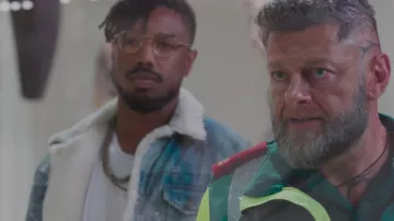 Glasses of view of Erik Killmonger (Michael B. Jordan) in a Black Panther