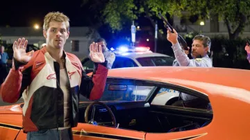 The jacket motorcycle Rex Lafferty (James Marsden) in Sex Drive