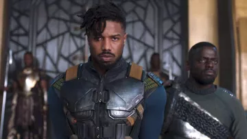 Leather Vest Jacket worn by Erik Killmonger (Michael B. Jordan) as seen in Black Panther