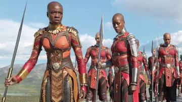 Le harnais d'Okoye (Danai Gurira) dans Black Panther