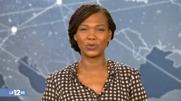 La chemise à carreaux de Kareen Guiock dans Le 19:45 du 20/02/2018