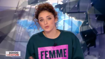 Le sweat Femme Future de Camille Lavabre dans La météo de L'info du vrai du 05/02/2018