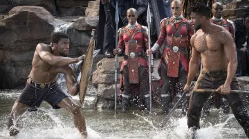 The replica of the cutlass that Erik Killmonger (Michael B. Jordan) in a Black Panther