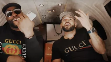 Le t-shirt noir Gucci porté dans le clip Sheguey 12 de Gradur