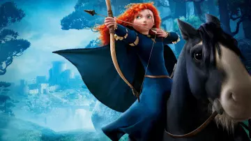 The blue dress Merida in the cartoon Rebel