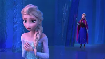 The blonde wig of Elsa in The snow queen