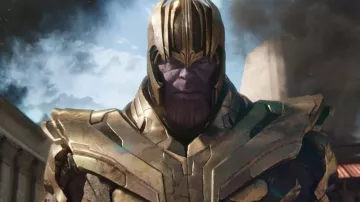 The replica of the helmet of Thanos (Josh Brolin) in Avengers : Infinity War