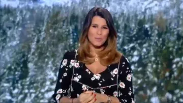 Vestido floral de Karine Ferri en The Lotto Draw del 17/03/2018