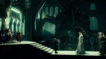 Le long costume de Thranduil (Lee Pace) dans Le Hobbit : Un voyage inattendu