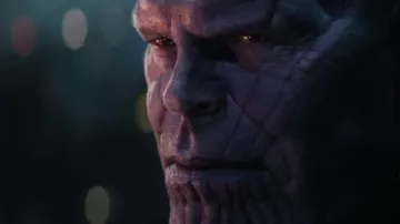 The prosthesis in the latex of Thanos (Josh Brolin) in Avengers : Infinity War