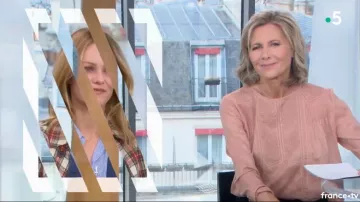 La blusa rosa de Claire Chazal en Entrée Libre del 18/03/2018