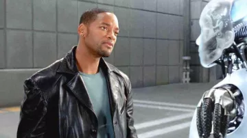 Leather Long Coat worn by Del Spooner (Will Smith) as seen in I, Robot movie wardrobe