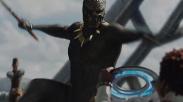 The lance and the sword of Erik Killmonger (Michael B. Jordan) in a Black Panther
