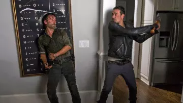 Leather Jacket worn by Negan (Jeffrey Dean Morgan) as seen in The Walking Dead S08E08