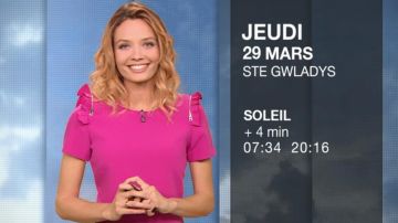 El vestido rosa brillante con volantes de Gennifer Demey en El tiempo de M6 del 28/03/2018