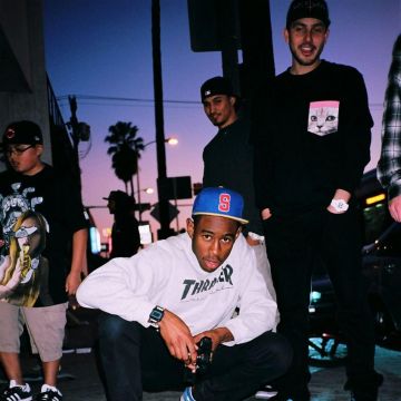 Le t-shirt manches longues Thrasher Magazine en blanc de Tyler, The Creator