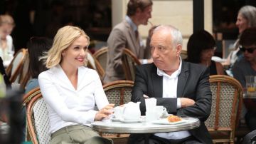 The white blouse Constance Brandt (Laurence Arné) in The Chtite Family