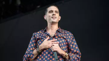 The blue shirt printed that wore G-Eazy at Lollapalooza 2016 Chicago