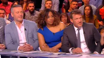 La robe bleue asymétrique de Ludivine Retory dans #TPMP Touche pas à mon poste du 29/03/2018