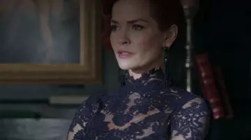 Black lace top worn by Penelope Blossom (Nathalie Boltt) in Riverdale S02E17