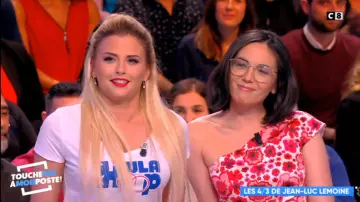 El top Hula Hoop de Kelly Vedovelli en Touche pas à mon poste del 04/04/2018 (versión sudadera)