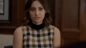 Le top à carreaux moutarde de Ana Torres (Francia Raisa) dans Grown-ish S01E11