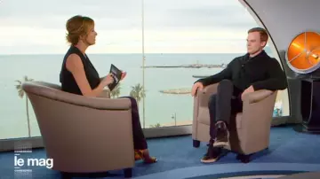 Les sandales à talons jaunes de Isabelle Ithurburu dans CanneSérie Le mag du 10/04/2018