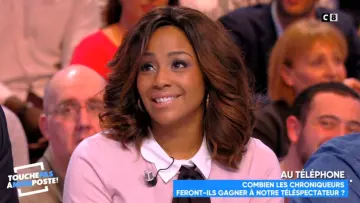 Le pull rose col blanc festonné de Ludivine Retory dans #TPMP Touche pas à mon poste du 13/04/2018
