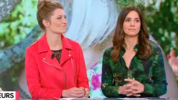 La combinaison jumpsuit en soie imprimée feuillage de Caroline Munoz dans #WAM William à midi du 10/04/2018