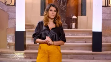 The wide legged pants mustard Karine Ferri in The most beautiful brides