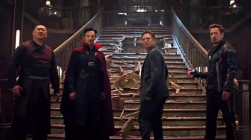 The Camouflage Cotton Hood Jacket worn by Tony Stark (Robert Downey Jr.) as seen in Avengers: Infinity War