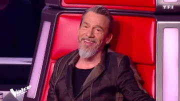 La veste blazer bicolore de Florent Pagny dans #TheVoice du 21/04/2018